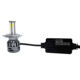 HJG M6 Mini ORIGINAL LED Headlight Bulb H4 80W For All Motorcycles (Low and High Beam Bulbs (White) AC/DC 80Watt 6 Side Chip) - Type H4